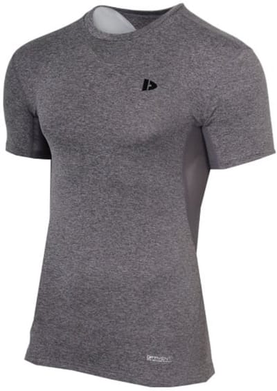 Donnay - Baselayer Shortsleeve - Thermo/Sportshirt - Heren - Charcoal-marl (037) - maat S