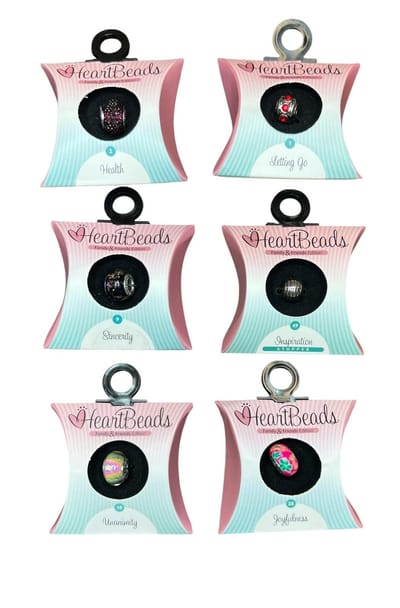 6x HeartBeads Bedel (5x Bedel + 1x Stopper) Zilver