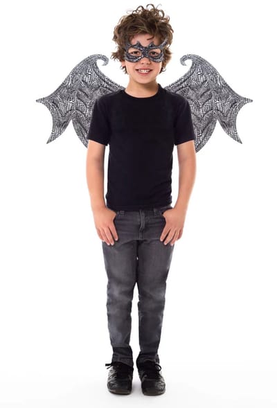 Little Adventures - Zwarte draak - Vleugels & masker set