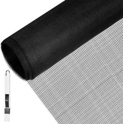 NTHProducts - Vliegenraam - Insectenbescherming - UV-bestendig - Zwart - Muggennet - Ideaal voor ramen en deuren - 80x120 cm