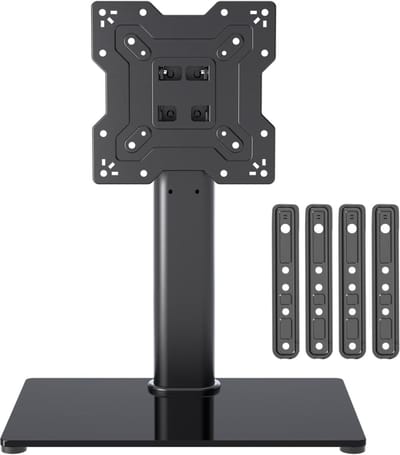 Thijox - Universele TV Standaard en Monitor Voet voor 23-55 inch LED/LCD/OLED/Plasma TV's, Hoogte Verstelbaar en Kantelbaar, Max VESA 400x400 mm - TS1