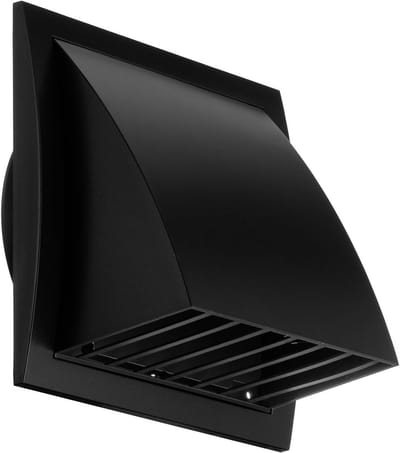 Gevelrooster - Afvoerlucht Kap - Ventilatie Verbeteren - Met Terugslagklep - Ø 150 mm - Antraciet