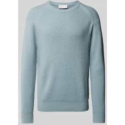 Regular fit gebreide pullover met wol en structuurmotief