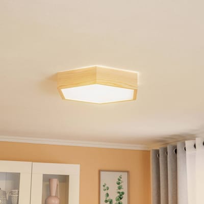 Envostar plafondlamp Hagen, grenen naturel