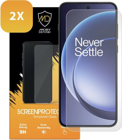 2-Pack MobyDefend Screenprotectors - Geschikt voor OnePlus 15R - Case-Friendly Screensavers - Gehard Glas
