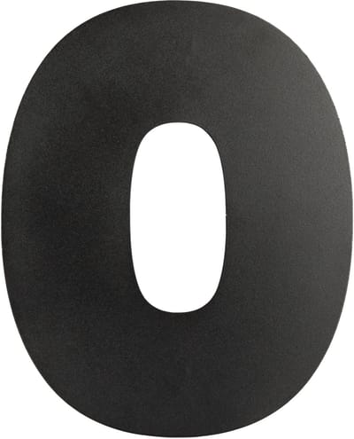 Wovar Huisnummer Zwart 15 cm Nummer 0 | Per Stuk