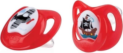 Nuby Fopspeen Comfort Orthodontisch 12 Cm Rood 2 Stuks