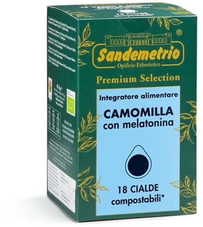 Sandemetrio Camomilla con Melatonina ESE 44 mm Pads | 18 x Kamille met Melatonine Pads – Ontspannend, Slaapbevorderend