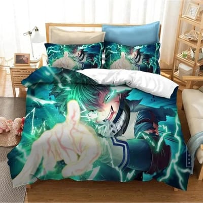 Anime 3D Print My Hero Academia Shoto Todoroki Beddengoedset Dekbedovertrek Bedset Dekbedovertrek Kussensloop Dekbed King Queen Size EU Single 135x200cm