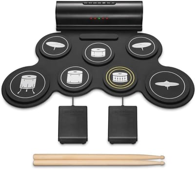 RONN® Drumstel Elektronisch - Drumstel - Drumstel Elektronisch Volwassen - Zwart - 44cm x 28cm x 6cm
