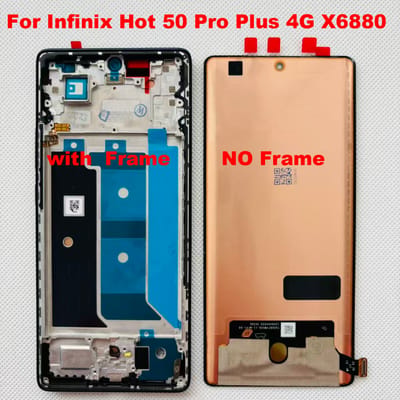 AMOLED 6.78 "Originele Voor Infinix Hot 50 Pro Plus 4G LCD X6880 Scherm Touch Digitizer Voor Hot 50 Pro 4G Frame X6881 Display