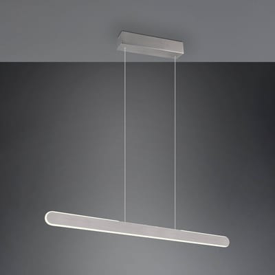 TRIO HELIOS - Hanglamp - Geborsteld aluminium - incl. 1x SMD 28W - 4 Niveaus touchschakelaar - Aanpasbare lichtkleur
