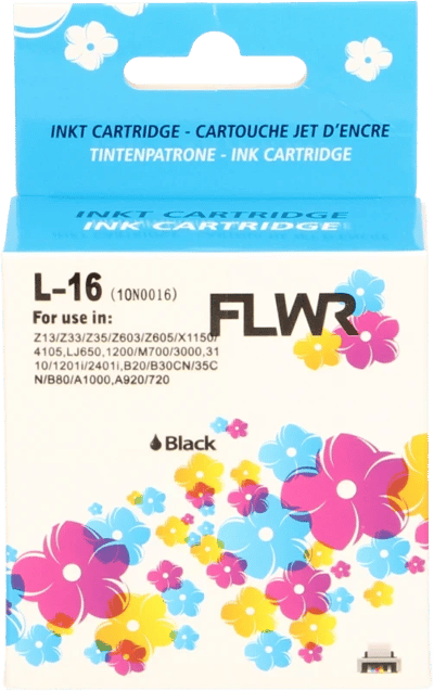 FLWR - Cartridges / Lexmark 16 / zwart / Geschikt voor Lexmark