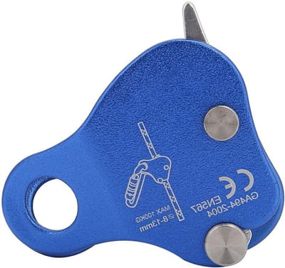 Klimkatrol - Enkele rotatie - Zware lasten hijsen - Aluminium magnesiumlegering - 100 kg capaciteit - Blauw