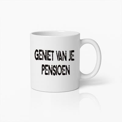 Geniet Van Je Pensioen Koffiemok - Grappig Pensioenscadeau - Keramische Mok 330ml