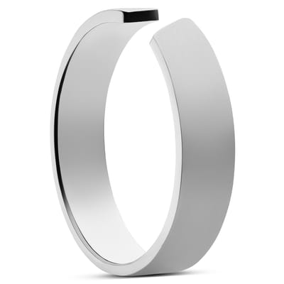 5 mm Gepolijste, verstelbare ring van gerhodineerd 925 sterling zilver