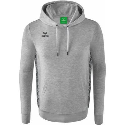 Erima Essential Team Sweatshirt Met Capuchon Kinderen - Slate Grey / Licht Grey Melange | Maat: 140