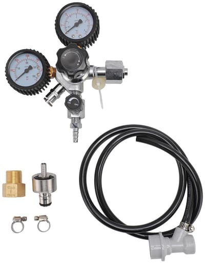 Allecto - CO2-regelaar - bierkegerator-regelaar - lekvrij en betrouwbaar - aluminium - thuisbrouwen - perfect voor tapbier - complete set voor hobb...