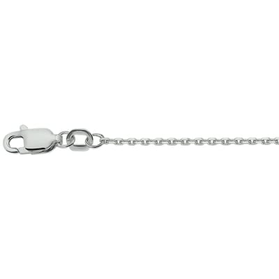 Zilver Gerhodineerde Collier anker gediamanteerd 1 1326288 50 cm