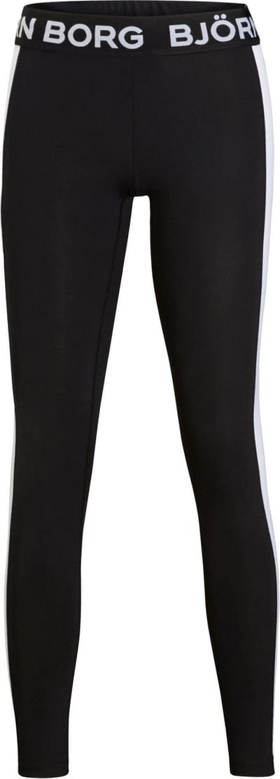 Bjorn Borg LA Stripe dames tight - performance - zwart / wit - maat L