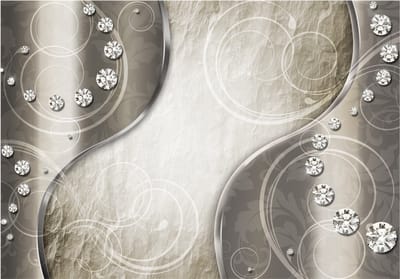 Fotobehangkoning - Behang - Vliesbehang - Fotobehang Diamanten - Diamond route - 400 x 280 cm