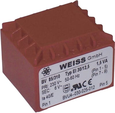 Weiss Elektrotechnik 85/315 Printtransformator 1 x 230 V 1 x 24 V/AC 1.50 VA 63 mA