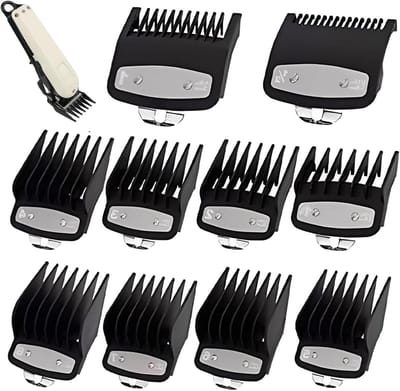 Set van 10 Haartrimmer Opzetstukken voor Precisie en Gemak, Geschikt voor Baard en Haarverzorging
