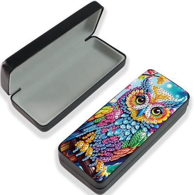 Luxe brillenkoker met strass steentjes voor doe-het-zelf diamond painting
