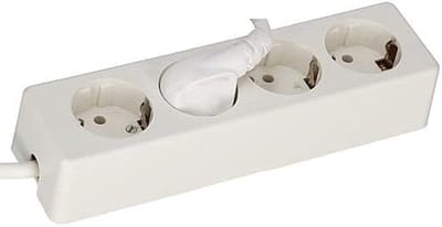 4-voudige tafeldoos wit 2 meter