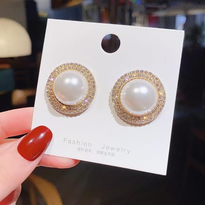 Ronde Precisie Volledige Strass Stud Oorbellen Voor Vrouwen Schitterend Geometrisch Kristal Oorbellen Bruiloften Feest Sieraden Cadeaus gray