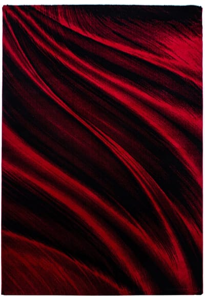 Miami Vloerkleed – Rood – Laagpolig met Golvend Design