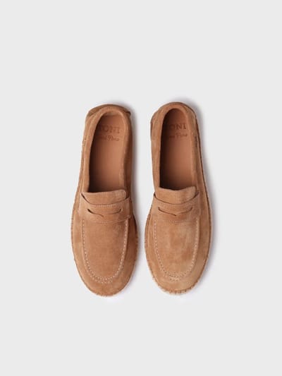 Gesloten espadrilles voor heren van suède | BENET