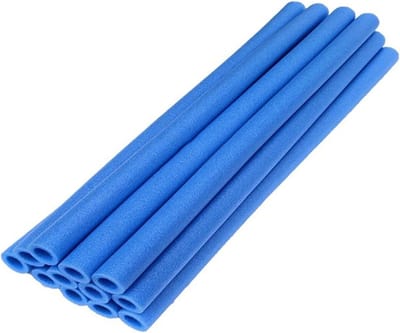 12 stuks trampolinestangen, vervangende accessoires, spons, trampolinestangen met anti-botsing, accessoires, trampoline-netstangen, vervangende trampoline-accessoires (blauw, 40 cm)