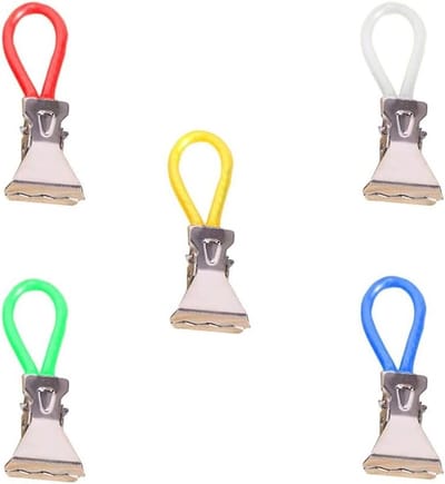 Set van 5 Kleurige Handdoek Klemmen van Metaal voor Keuken, Badkamer en Kastgebruik