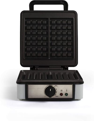Wafelijzer - Apparaat voor wafels - Grote wafels maken - Antiaanbaklaag - 1200 Watt - Wit