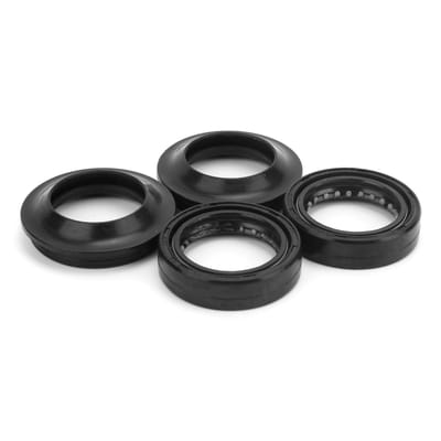 4 pièces Couvercles de joints à poussière et à huile d'amortisseur de fourche avant Adaptés pour Honda WuYang WY125A CF MCR black
