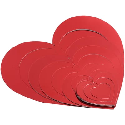 3D Rode Liefdesvorm Hangende Ornamenten Decoratieve Kaart voor Bruiloft Verjaardag Vakantie red