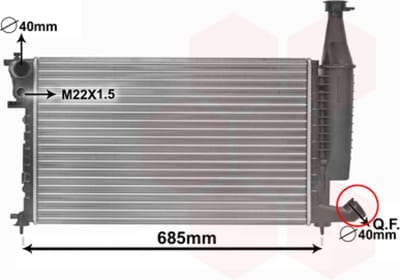 Van Wezel - RADIATOR VOOR CITROEN BERLINGO 1996-2002 0000133047