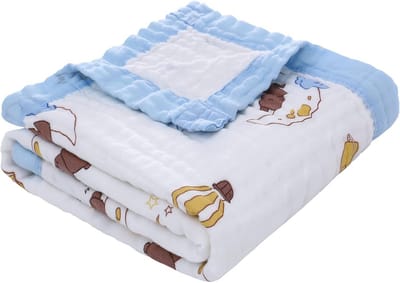6-Laags Hydrofiele Baby Deken Katoen 110x110 cm - Zacht & Ademend Kleinkinderen en Baby's