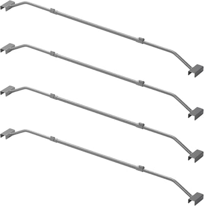 Aanhanger Zeilbeugel - Platte Dekzeil Steun - Waterafvoer Vergemakkelijken - Verstelbaar tot 155cm - 100-155cm - Grijs