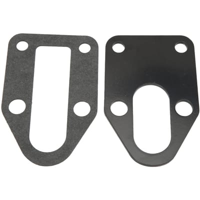 2 stuks Brandstofpomp Montageplaat Pakkingset Roestvrij Staal Vervanging voor CHEVY SBC 283 305 327 350 black