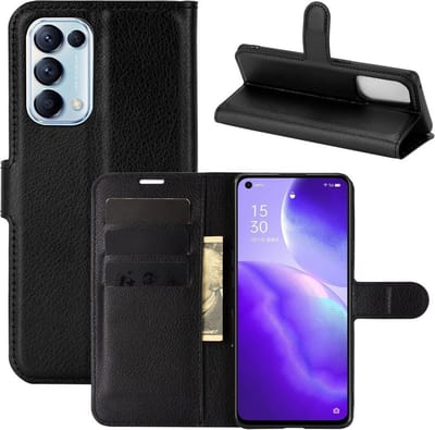 Coverup Hoesje - Geschikt voor OPPO Find X3 Lite Hoesje - Coverup Book Case - Zwart