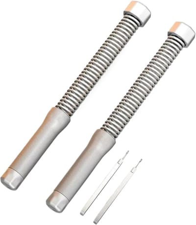 Draadloze Touwen - Fitness Handgrepen - Thuis Krachttraining - Dynamisch Veermechanisme - 47 cm - Grijs