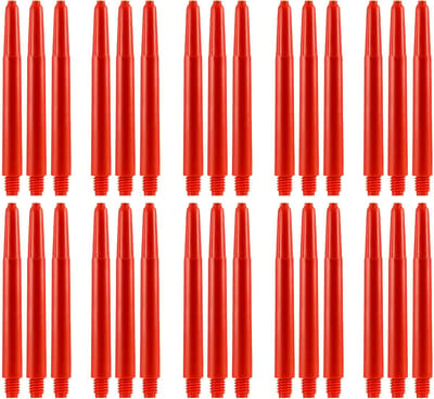Dragon Darts Dart Shafts - 10 Sets (30 stuks) - Medium - Stevige en Duurzame Dart Shafts - Rood