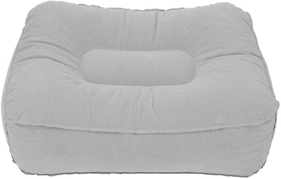Dailygoods- Voetsteunkussen Opblaasbaar - Draagbaar Reisvoetkussen - Verstelbare Hoogte - PVC Materiaal - Comfortabel en Duurzaam - Voorkom Beenzwelling