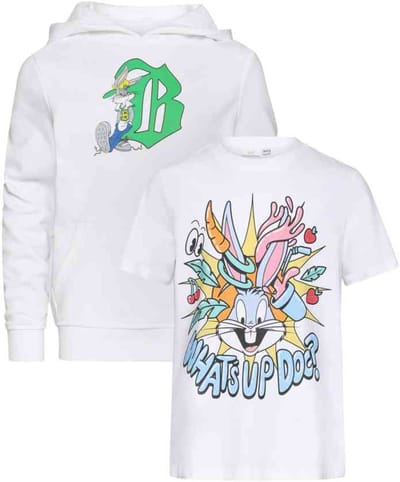 Mister Tee - 2 Pack Bugs Bunny Kinder Tshirt - Kids 146/152 - Wit/Wit