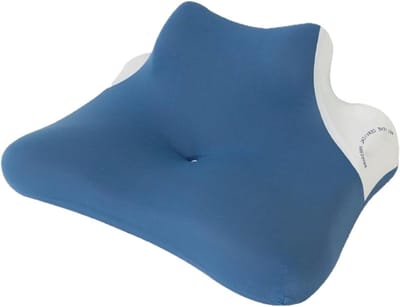 Leeskussen Bed - Wigkussen Lendensteun - Ontspannen Lezen - Ergonomische Neksteun - 40 x 60 x 23 cm - Blauw Wit