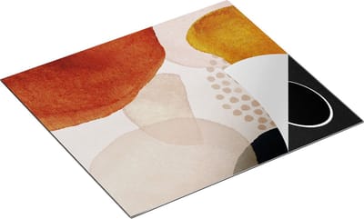 Chefcare Inductie Beschermer Abstracte Kunst van Cirkels - 60x50 cm - Afdekplaat Inductie - Kookplaat Beschermer - Inductie Mat