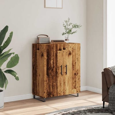 vidaXL - Dressoir - 69,5x34x90 - cm - bewerkt - hout - oud - houtkleurig