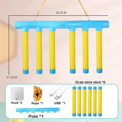 Reflex Drop Sticks Challenge Spel Hand-Oog Coördinatie Reactie Training Speelgoed Verstelbare Snelheid Vangst Stick voor Kinderen Volwassenen yellow